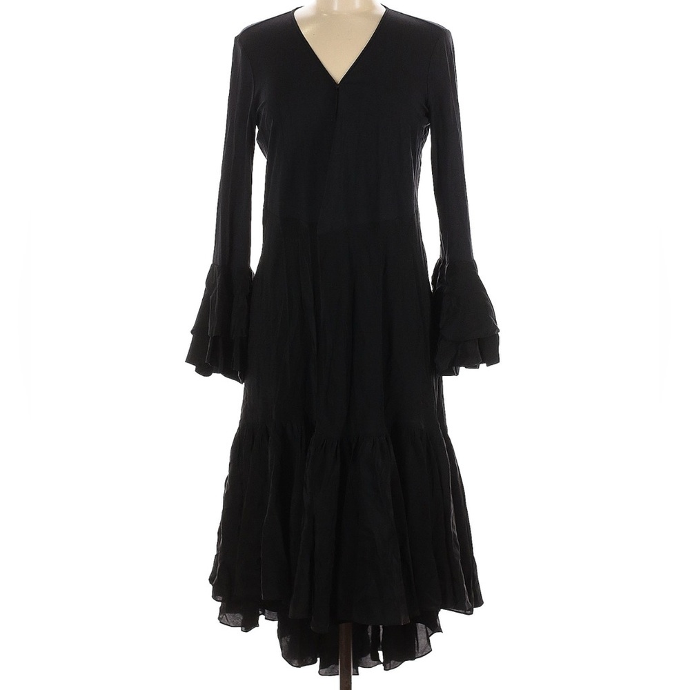 Diane Von Furstenberg Black Long Sleeve Dress